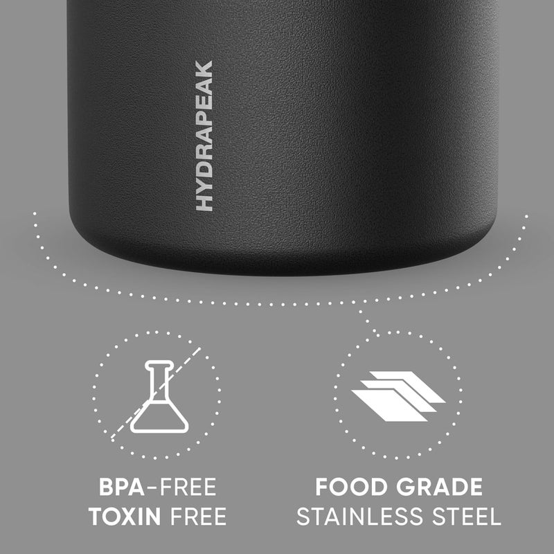 Hydrapeak 25oz Stainless Steel Vacuum Insulated Food Jar for Hot Food and Cold Food, Wide Mouth Leak-Proof Soup Jar for Adults, 10 Hours Hot and 16 Hours Cold (Black) - Image 3